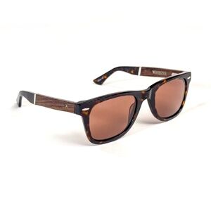 Woodzee Avalon Acetate & Wood Sunglasses – OG Tortoise & Brown Lens – EUC 🕶️🌿